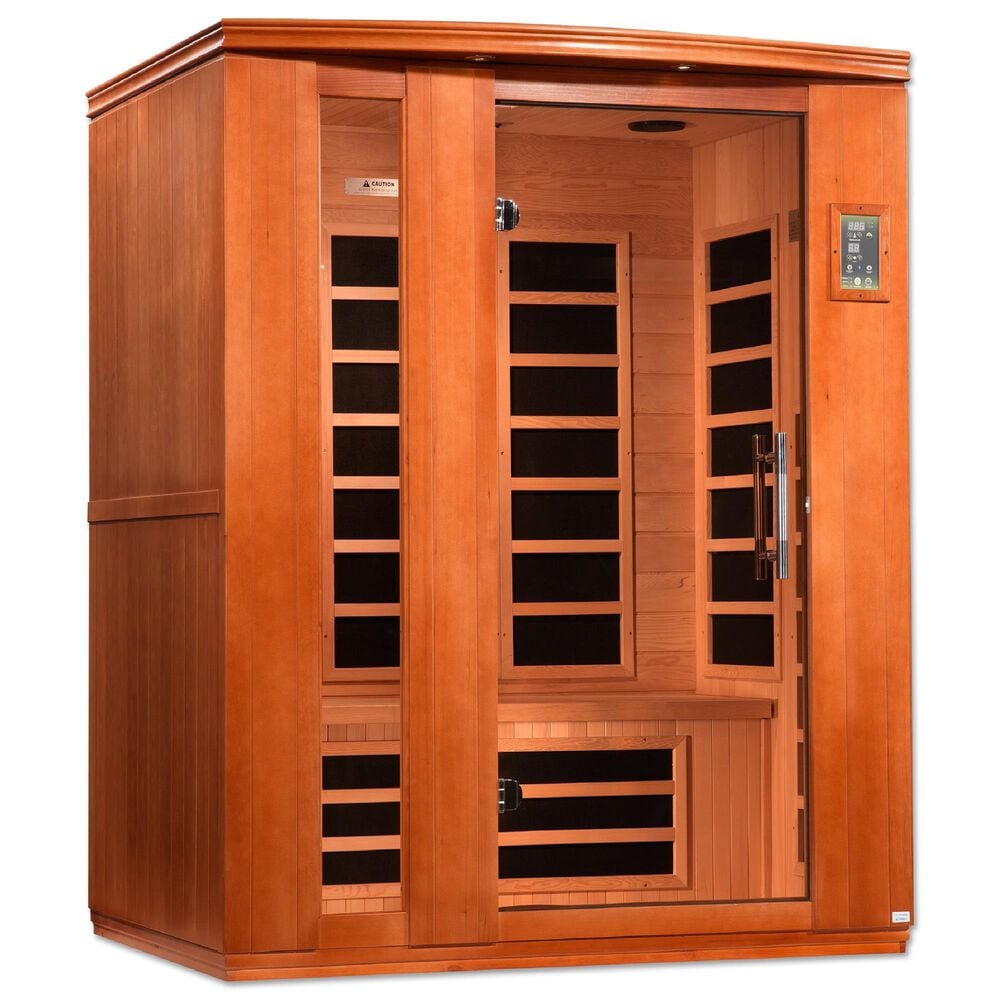 EZlife Elite 3-Person Ultra Low EMF (Under 3MG) FAR Infrared Sauna in Natural Hemlock, , large