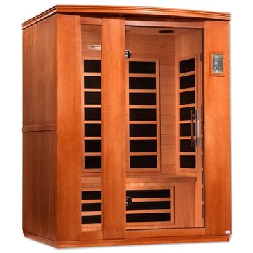 EZlife Elite 3-Person Ultra Low EMF (Under 3MG) FAR Infrared Sauna in Natural Hemlock, , large