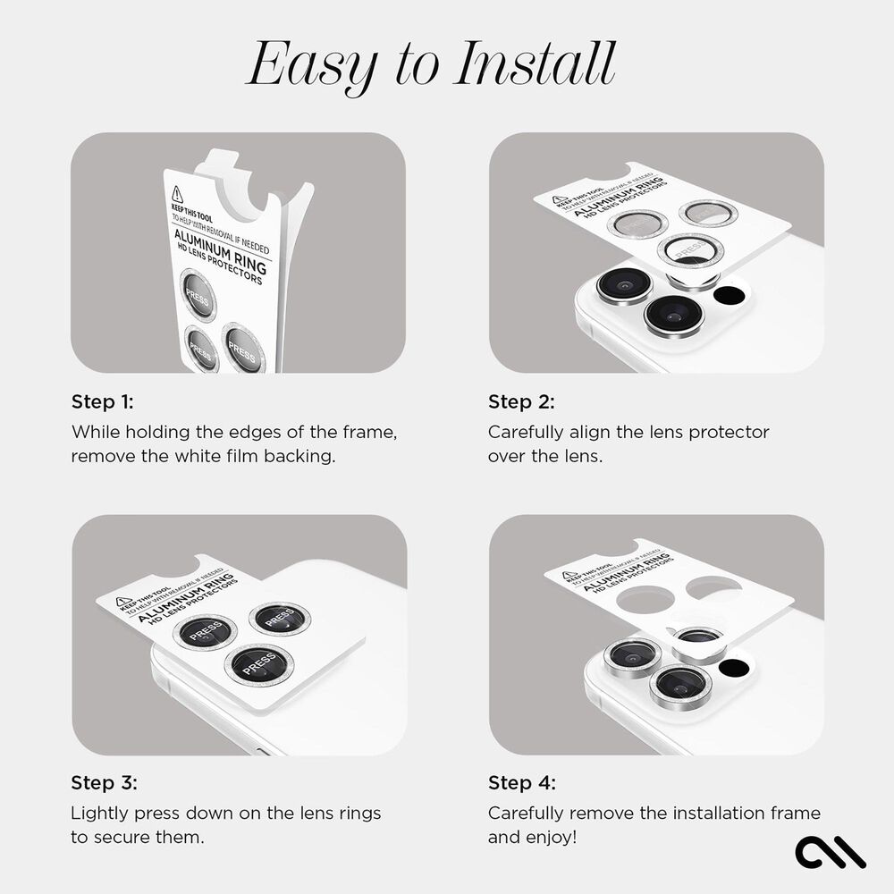 Case-Mate Aluminum Ring Lens Protector for Iphone 16 Pro / iPhone16 Pro Max in Twinkle, , large