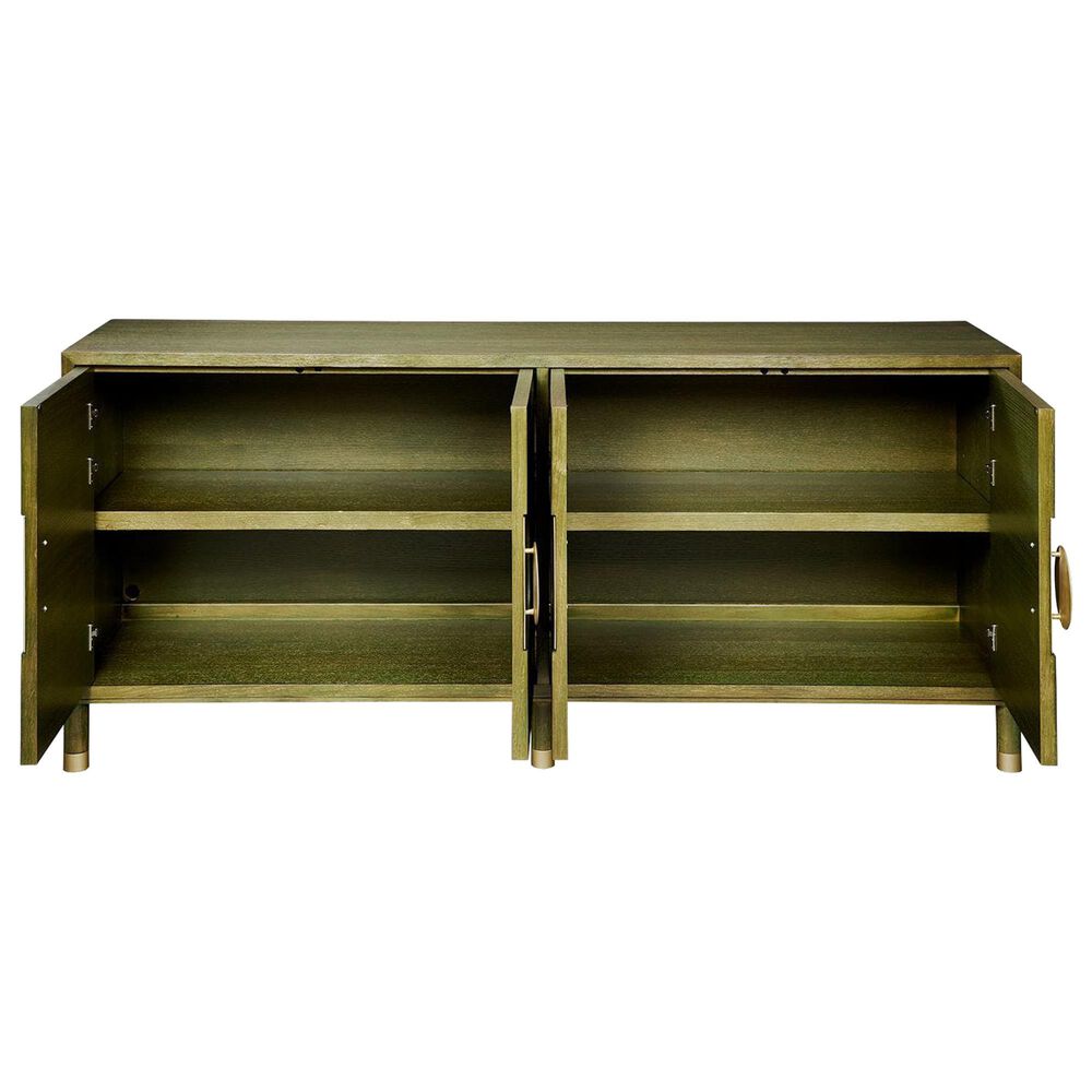 Uttermost Palais 4-Door Cabinet in Olive and Brass, , large