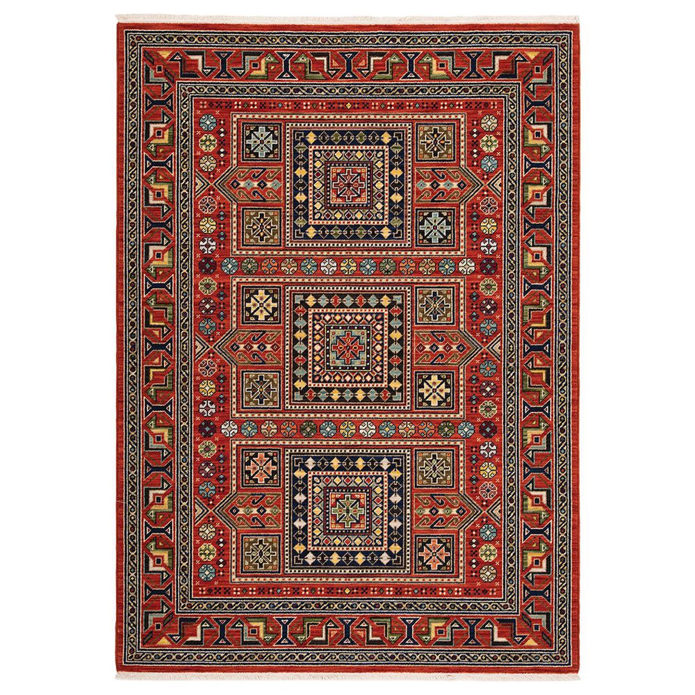 Oriental Weavers Lilihan Geometric 002C6 2"6" x 12" Red Runner, , large