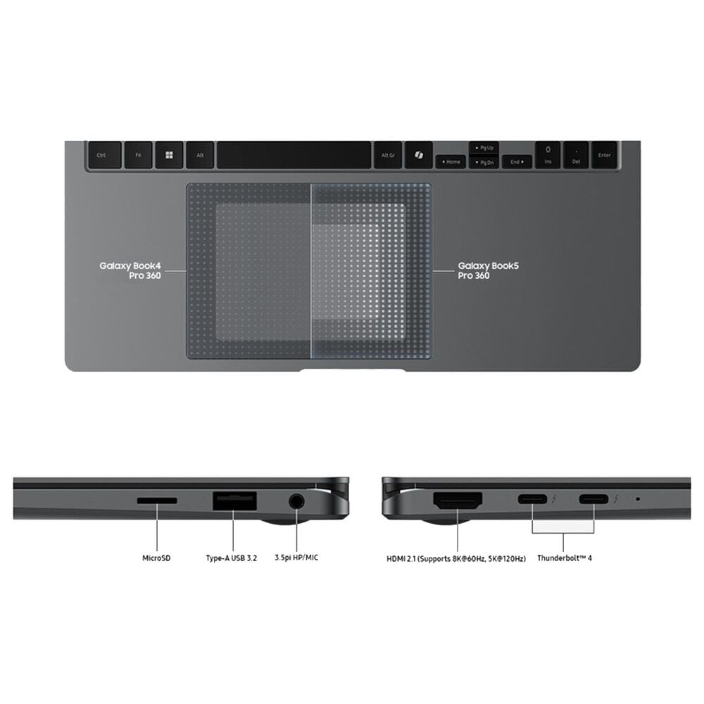 Samsung Galaxy Book5 Pro 16&quot; Laptop|Intel Core Ultra 7 Processor - 16GB RAM - Intel ARC Graphics - 1TB SSD in Gray, , large