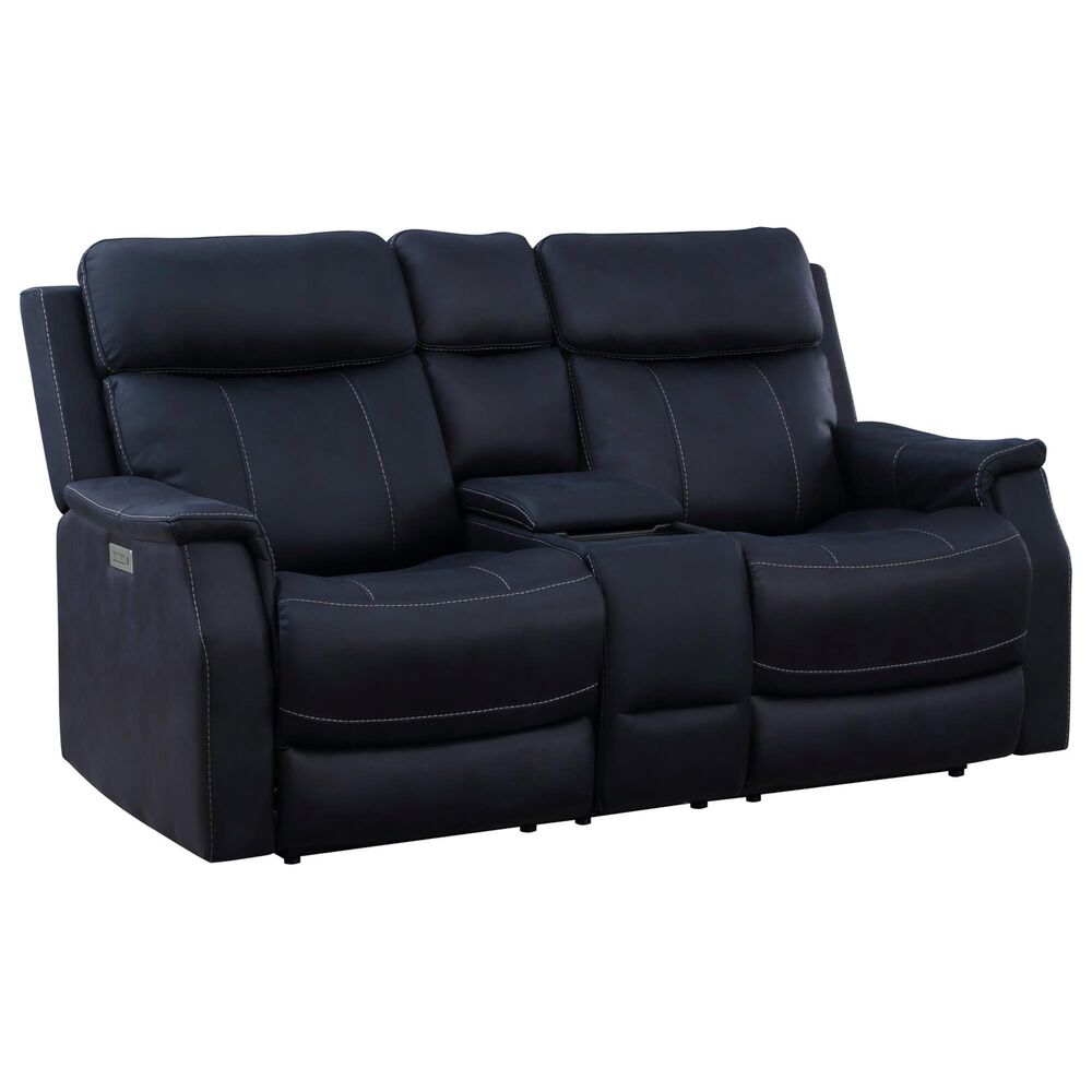 Steve Silver Valencia Power Recliner Console in Ocean Blue, , large