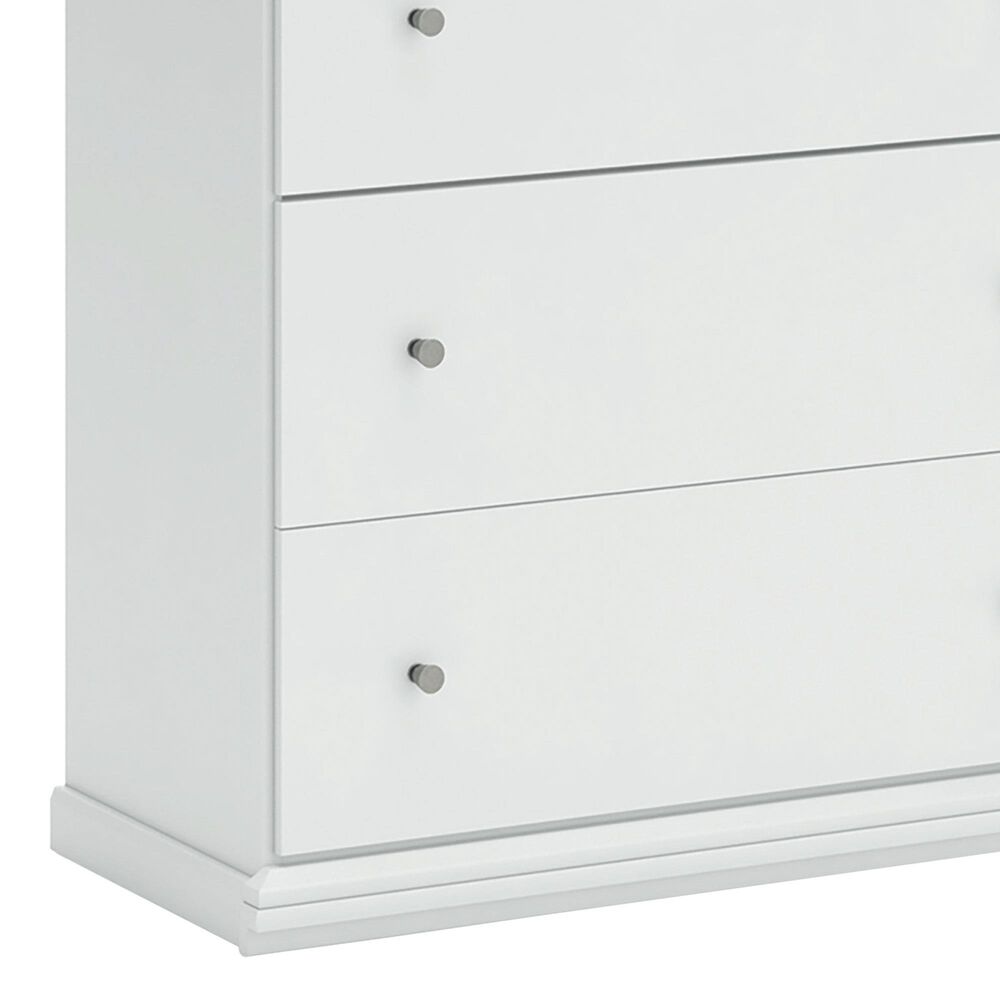 Ashley Bostwick Shoals 6-Drawer Dresser and Mirror in White, , large