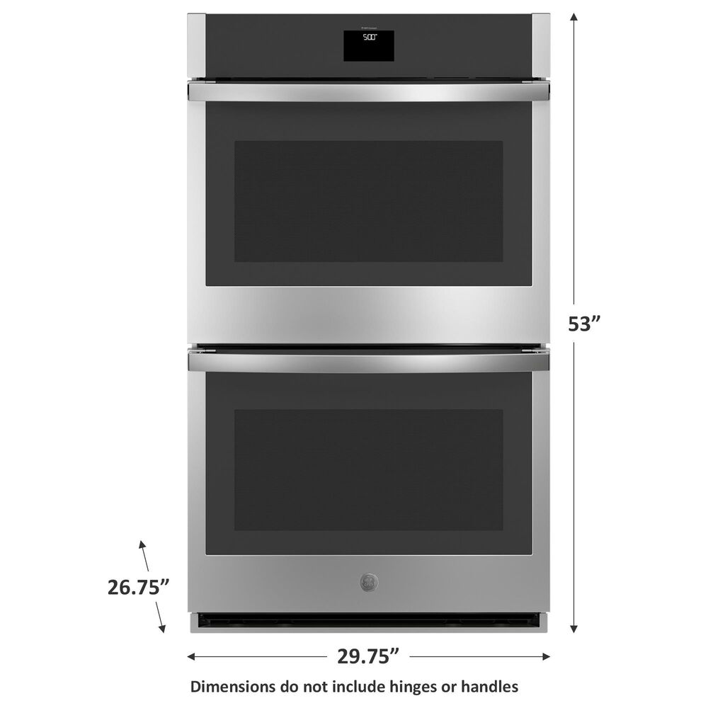 GE Appliances 30&quot; Double Electric Wall Oven with No Preheat Air Fry in Stainless Steel, , large
