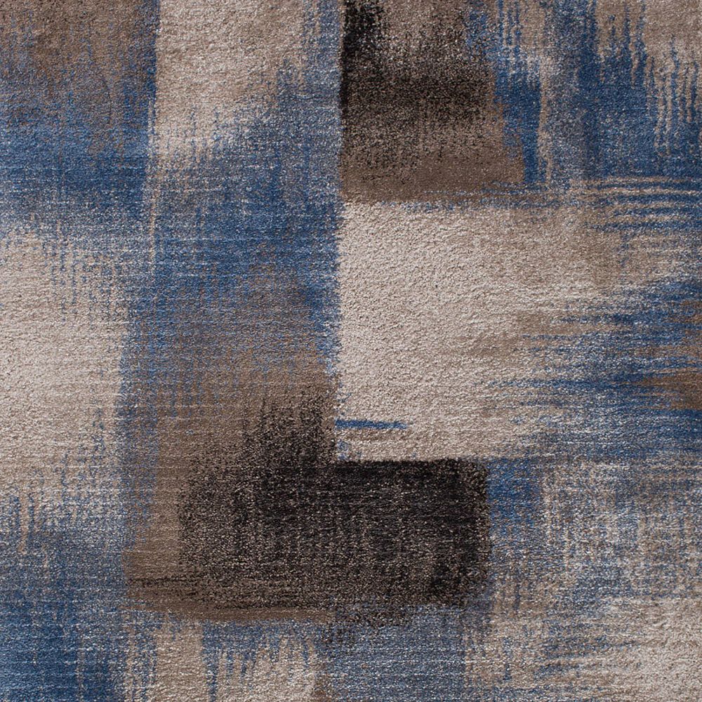 Central Oriental Structures Torrent Flame 5&#39; x 7&#39;6&quot; Brown and Blue Area Rug, , large