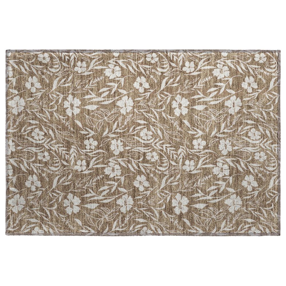 Dalyn Rug Company Soft Essentials Floral Mocha 1"8" x 2"6" Indoor/Outdoor Area Rug, , large