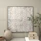 Maple and Jade 36" x 36" Square Embossed Floral Home Wall Decor in Weathered Gray and Dark Silver, , large