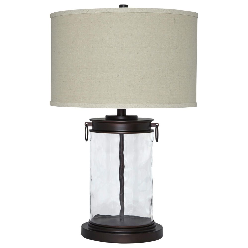 Ashley Tailynn Table Lamp in Clear and Bronze, , large