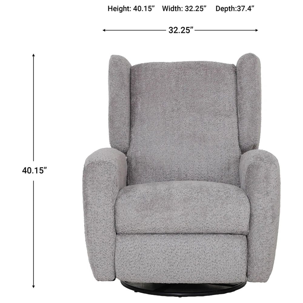 Eastern Shore Chloe Rocking Power Glider Recliner in Ash, , large