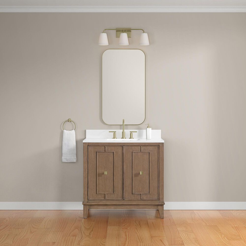 37B Kinsale 36" Single Bathroom Vanity Cabinet in Walnut Drift with White Composite Stone Top and Backsplash, , large