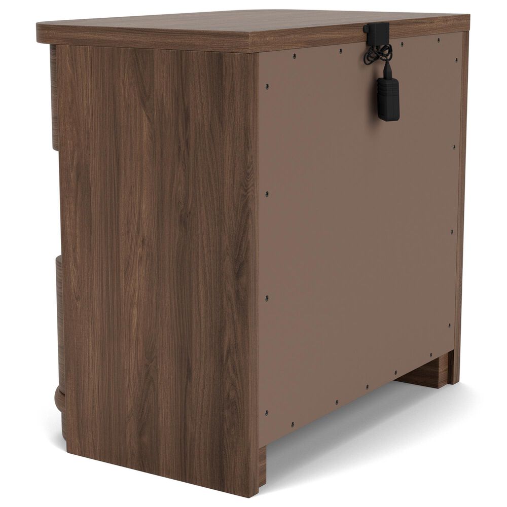 Riverside Furniture Delia Queen Panel Bed with Two Nightstands in Nouveau Walnut, , large