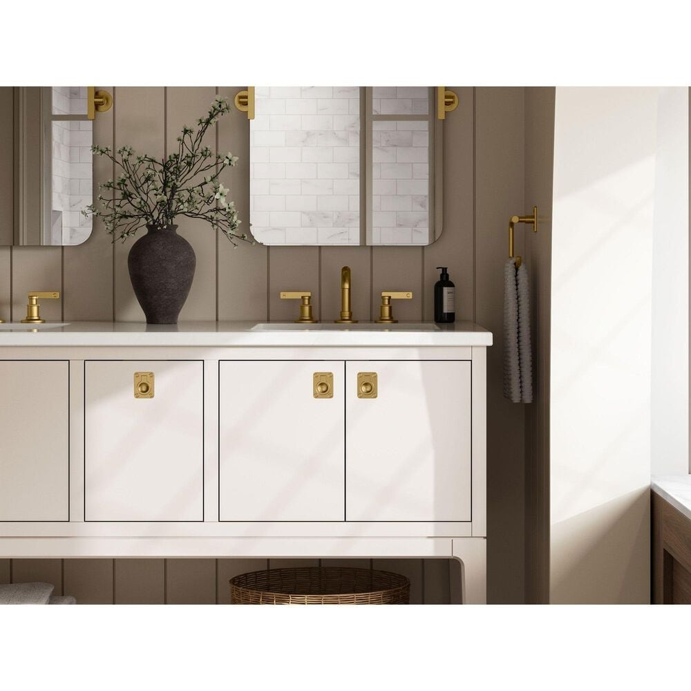 Kohler Castia Widespread Bathroom Sink Faucet in Vibrant Brushed Moderne Brass, , large