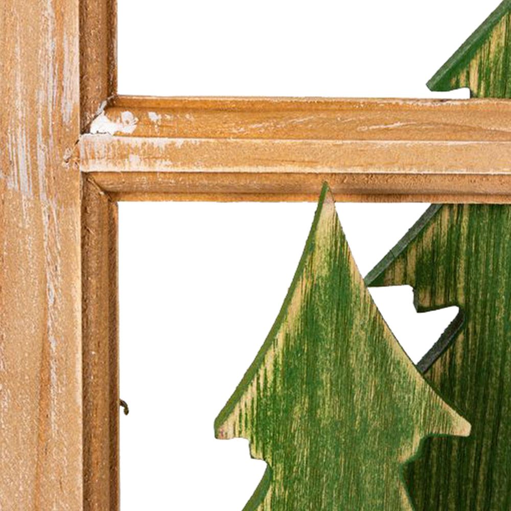 The Gerson Company 18&quot; Window Frame with Snowman in Multicolor, , large