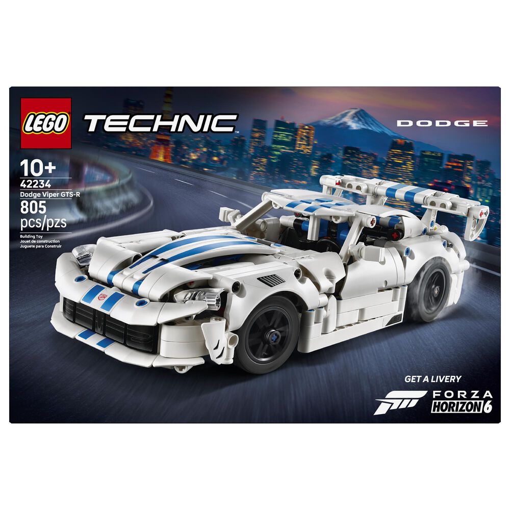 LEGO Technic Dodge Viper GTS-R Sports Car Building Set, , large