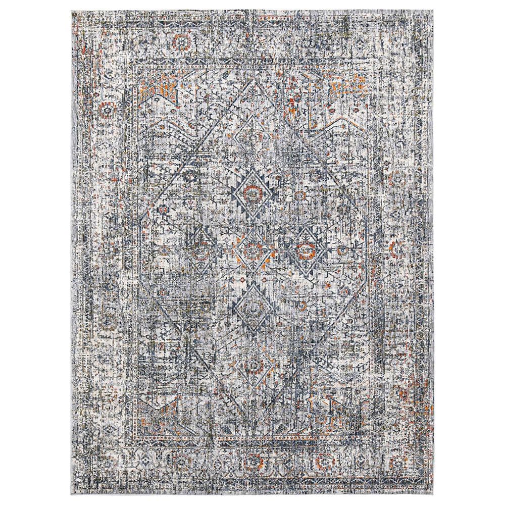 Amer Rugs Vermont 8"10" x 11"10" Gray and Ivory Area Rug, , large