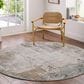Surya Brunswick 7"10" Round Dusty Sage, Charcoal, Olive, Light Gray, Taupe, White and Teal Area Rug, , large