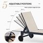 HOMLUX 3-Piece Patio Chaise Lounge Set with Straight-Leg in Beige, , large