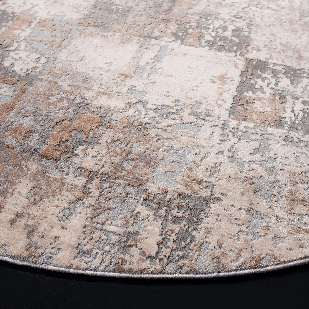 Safavieh Invista 6&#39;7&quot; Round Cream and Beige Area Rug, , large
