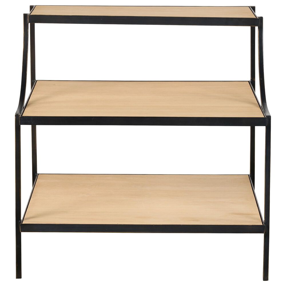Century Open Sky Chairside Table in Natural and Bronze, , large