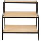 Century Open Sky Chairside Table in Natural and Bronze, , large