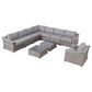 Hearth and Haven 10-Piece Outdoor Sectional Set in Gray, , large