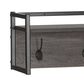 RiverRidge Home Afton 4-Hook Wall Shelf in Dark Weathered Woodgrain and Black, , large