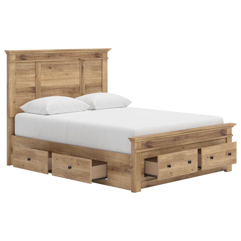Ashley Makidern 2-Piece Queen Storage Bedroom Set with Six Drawers in Natural Brown, , large