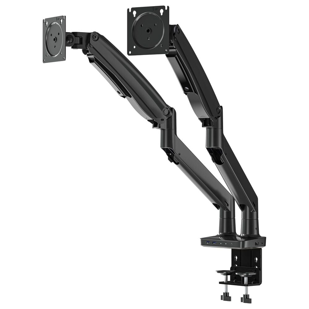 ErgoAV Motion Desk Mount for Dual Monitors in Black, , large