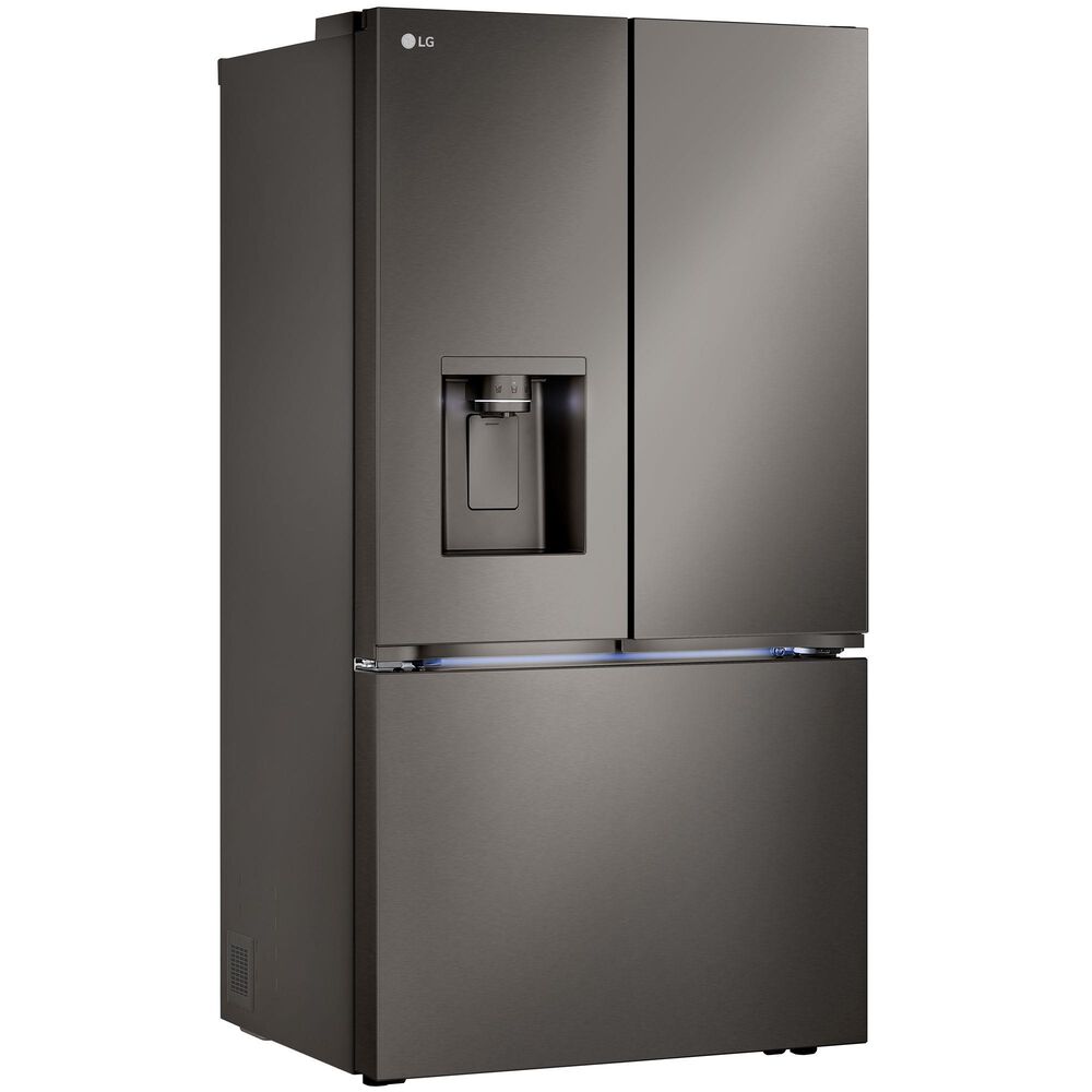 LG 26 cu. Ft 3 Door French Door, Counter Depth with Ice and Water In Printproof Black Stainless Steel, , large