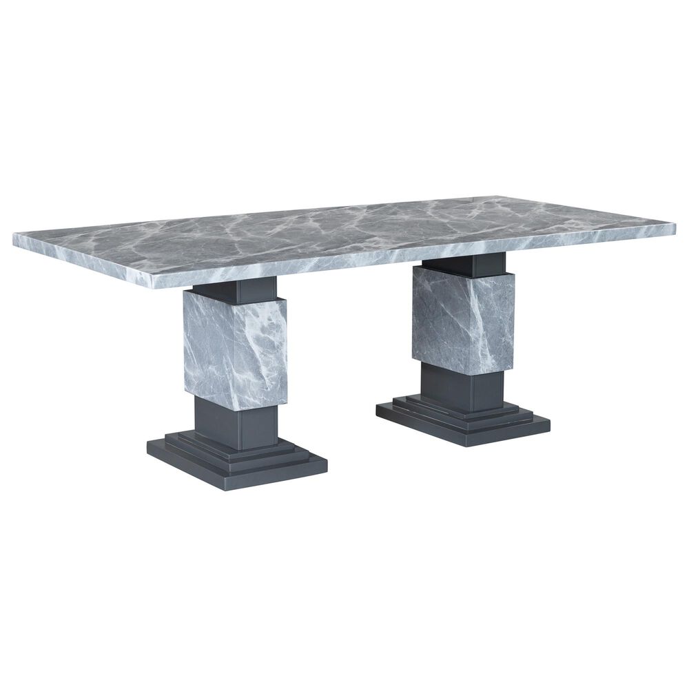 Global Furniture USA 7-Piece Rectangular Dining Set in Grey, , large