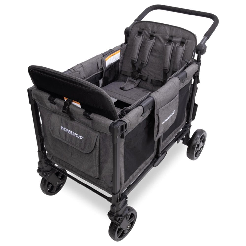 Wonderfold Elite Pro 4-Seater Stroller Wagon in Charcoal Gray, , large