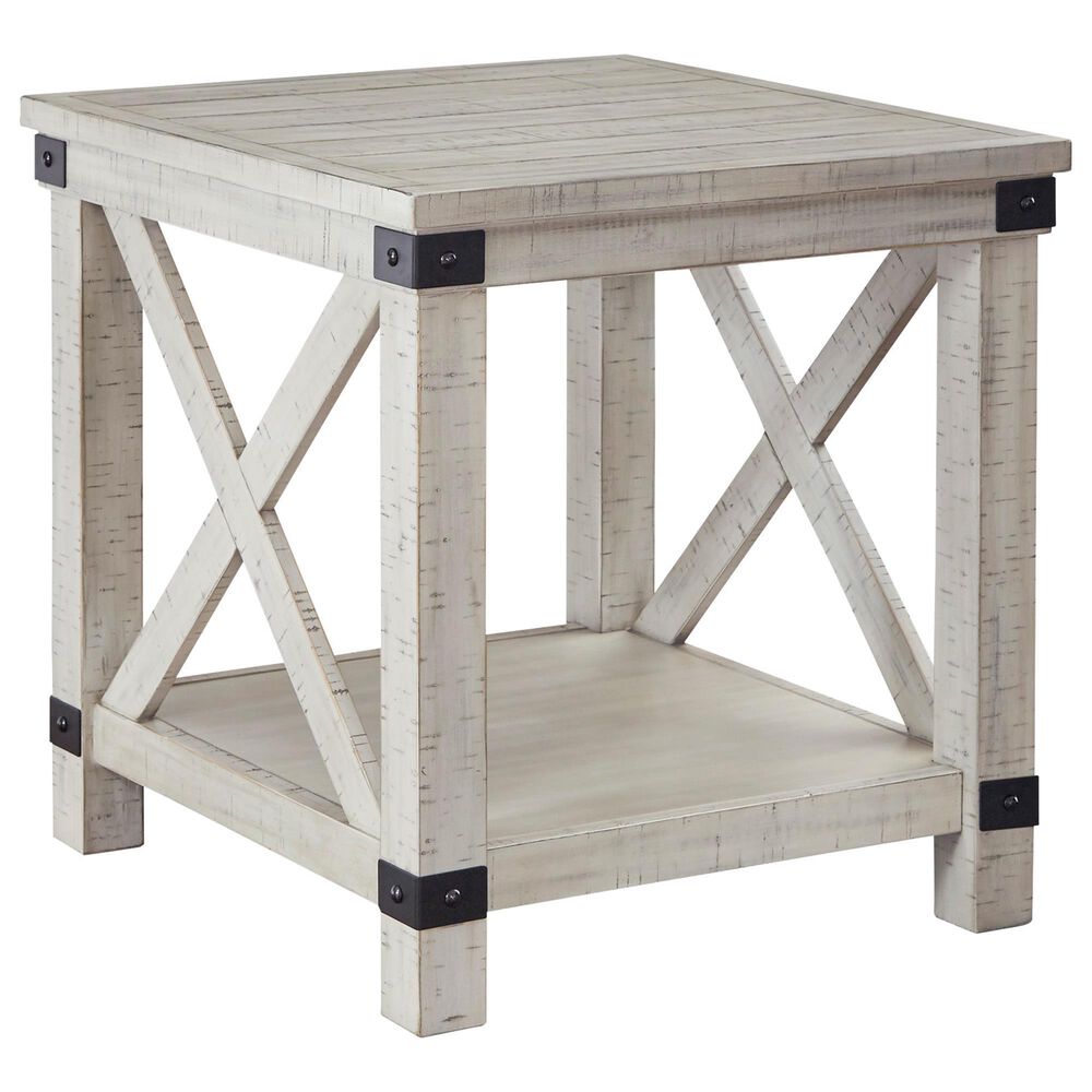 Ashley Carynhurst Rectangular End Table in Whitewash, , large