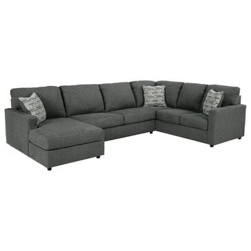Ashley Edenfield 3-Piece Right Facing U-Shaped Sectional with Chaise in Charcoal, , large