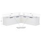 Linon Home Decor Tobin Backless Nook in White, , large