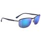 Ray-Ban Chromance Sunglasses with Grey and Blue Lenses in Matte Blue On Gunmetal, , large