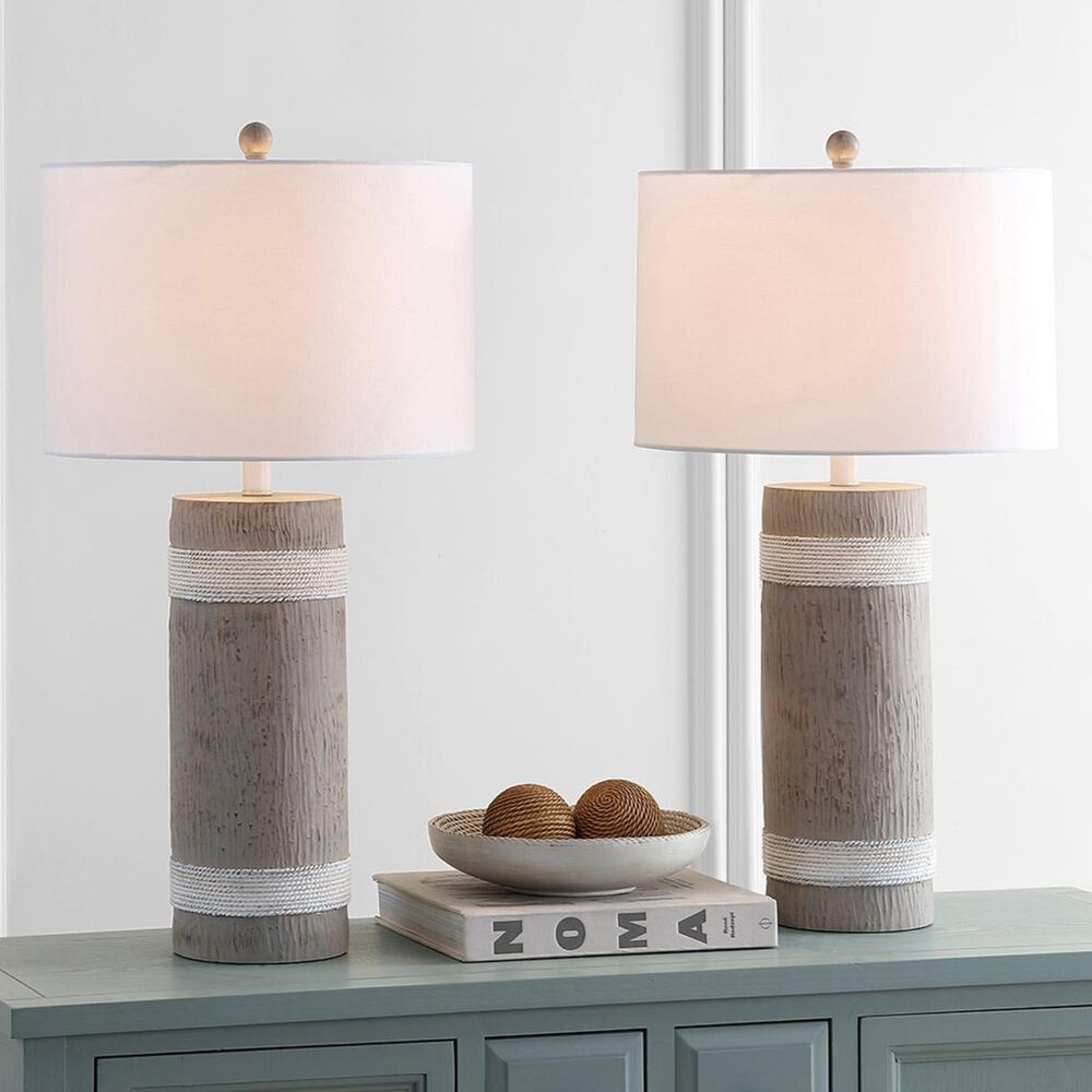 Safavieh Brixton Table Lamp in Brown/White (Set of 2), , large
