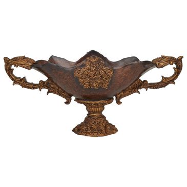 Maple and Jade Floral Decorative Bowl in Dark Brown, , large
