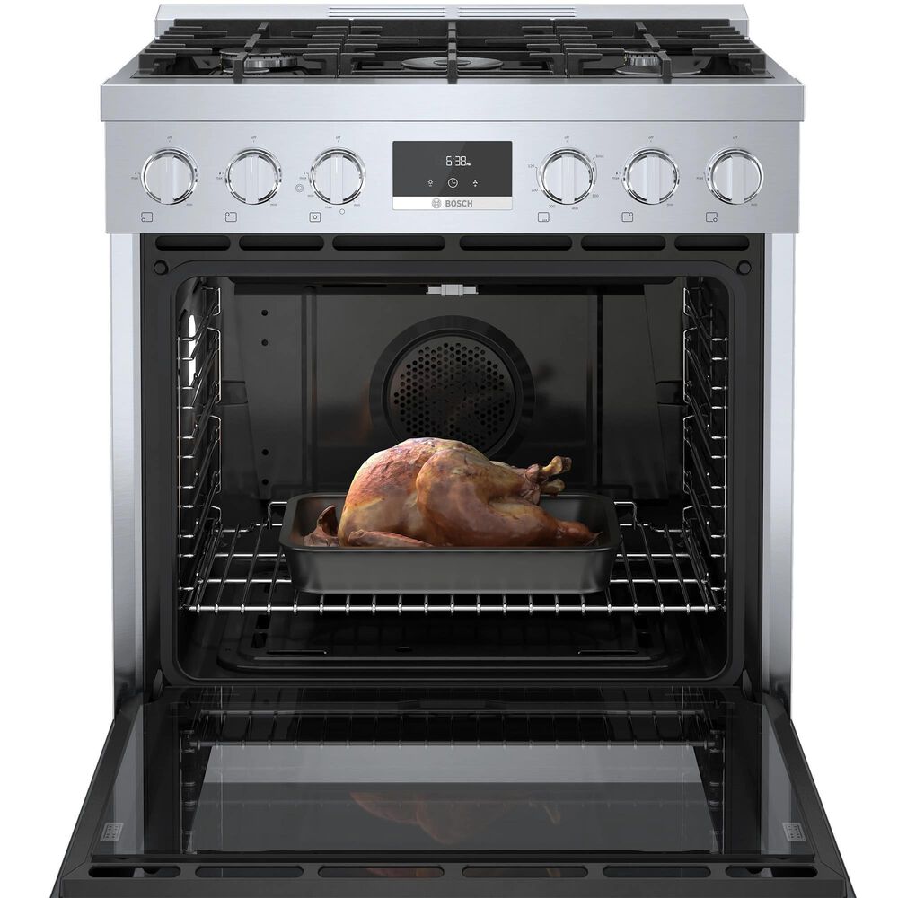 Bosch 800 Series 30&quot; Gas Freestanding Range in Stainless Steel, , large