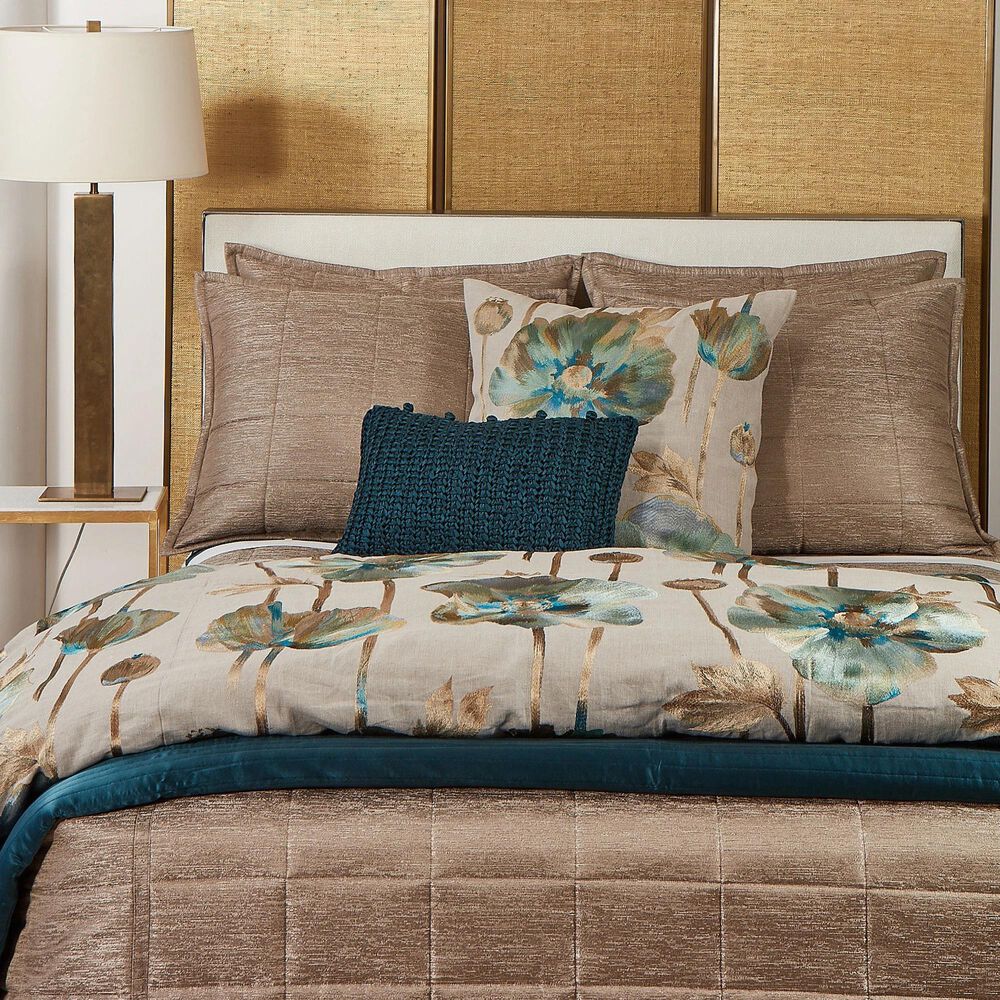 Ann Gish Stria Queen Coverlet in Bronze, , large