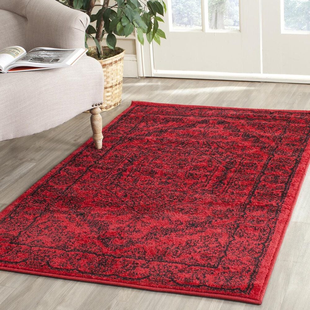 Safavieh Adirondack ADR108F-3 3" x 5" Red/Black Area Rug, , large