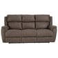 HomeStretch Milan Manual Reclining Sofa with Drop Down Table in Espresso, , large