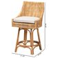 Baxton Studio Bella Swivel Counter Stool in Natural Brown, , large