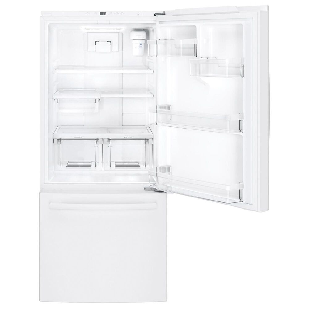 GE Appliances 20.9 Cu. Ft. Bottom Freezer Refrigerator in White, , large