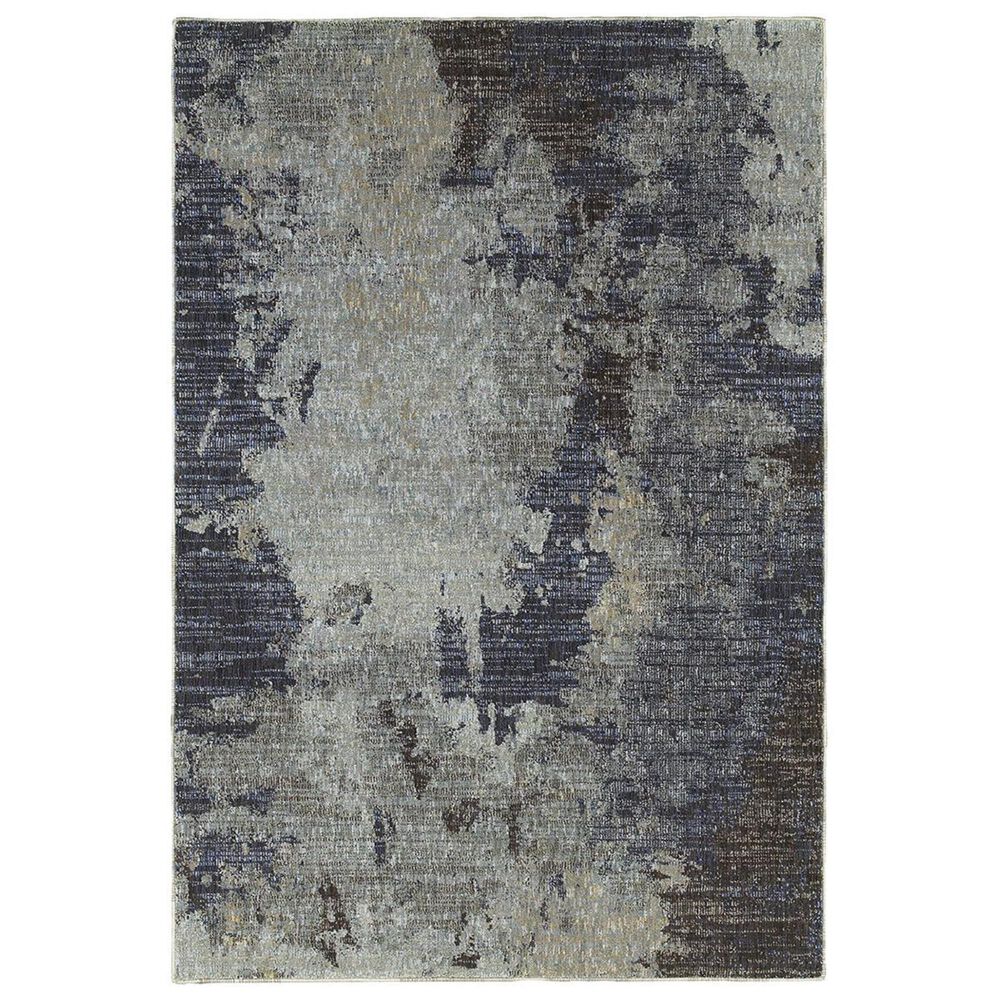 Oriental Weavers Evolution 8049B 5"3" x 7"3" Navy Area Rug, , large
