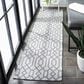 Safavieh Martha Stewart Cotton 2" x 8" Silver and Grey Runner, , large