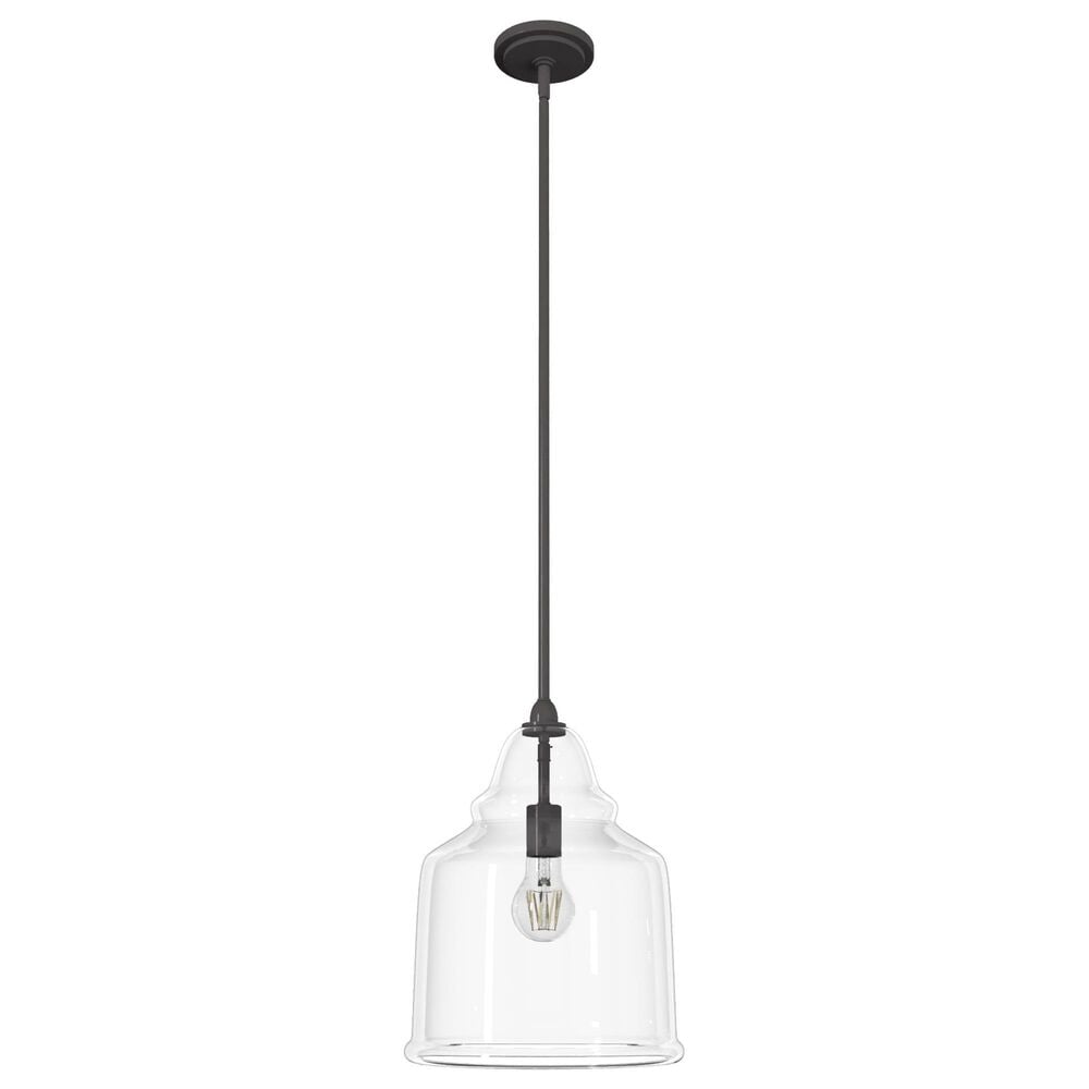 Hunter Dunshire 12&quot; 1-Light Medium Pendant with Clear Shade in Noble Bronze, , large