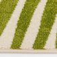 Central Oriental Terrace Tropic Tropical 5" x 7"3" Snow and Leaf Area Rug, , large