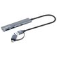 Manhattan 4-Port USB 3.0 Combo Hub in Space Gray, , large