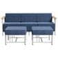 Sunwell Garden 3-Piece Patio Chat Set in Blue, , large